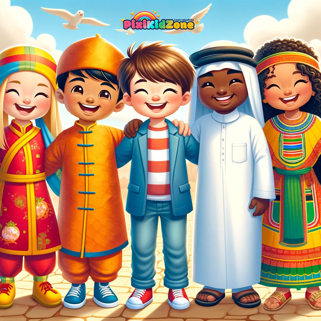 happy children celebrating cultural diversity