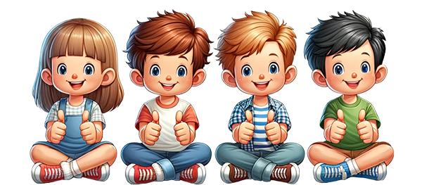 Thumbs up kids - PixiKidZone.com