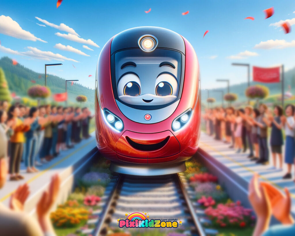 Everyone is happy for the brave train.