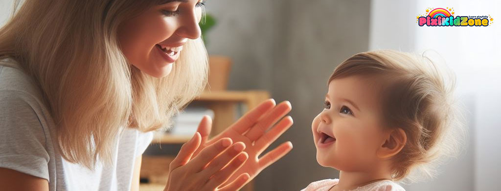 Mother and daughter singing and clapping cover