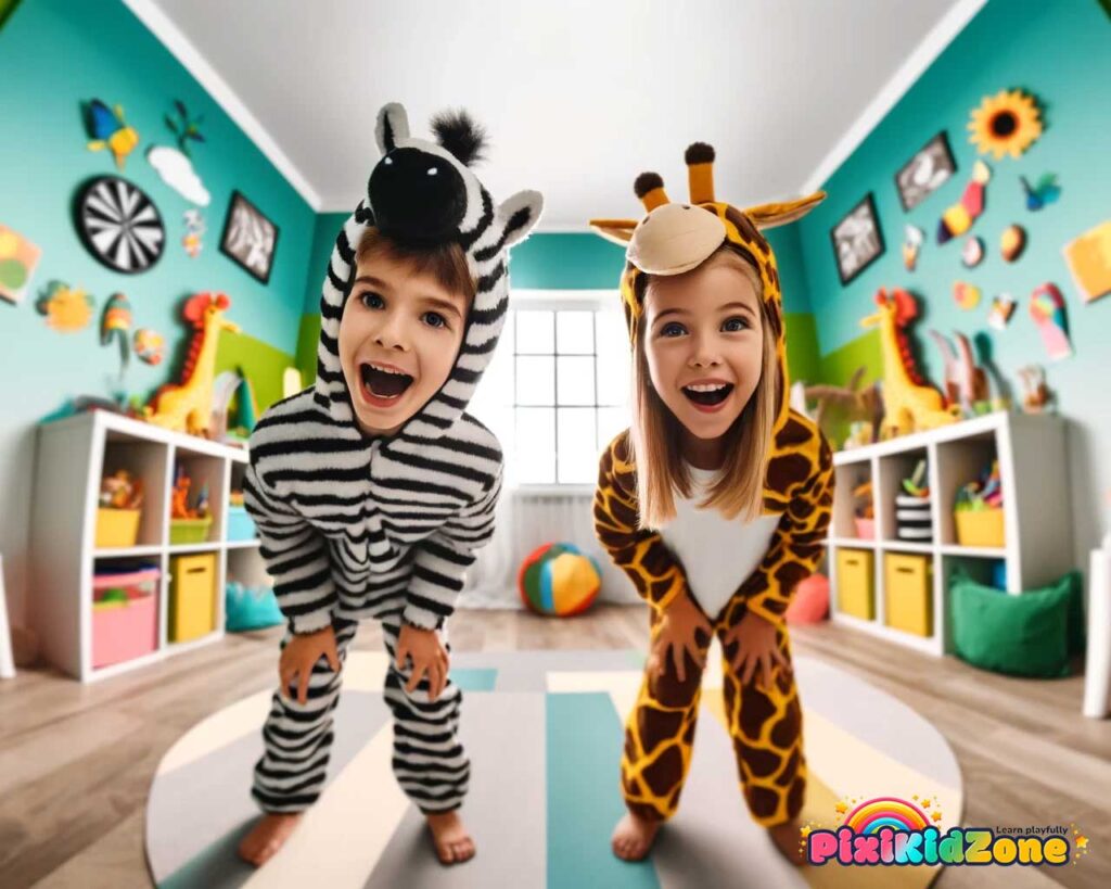 Kids joyfully pretend to be animals - pixikidzone.com