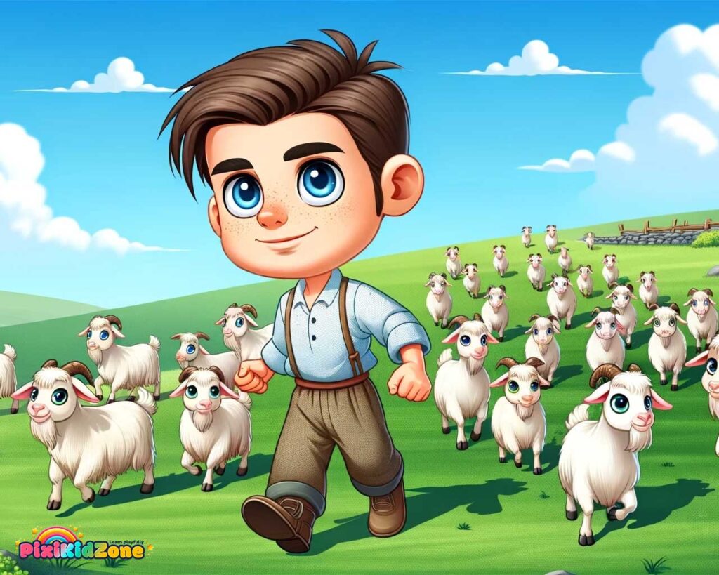 Liam the goat herder boy - pixikidzone.com