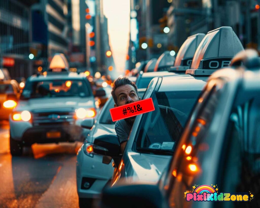 Traffic jam shouting - pixikidzone.com