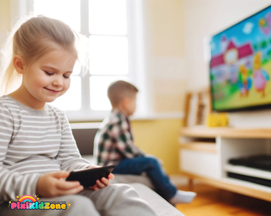 Reducing children's phone and TV screen time - pixikidzone.com