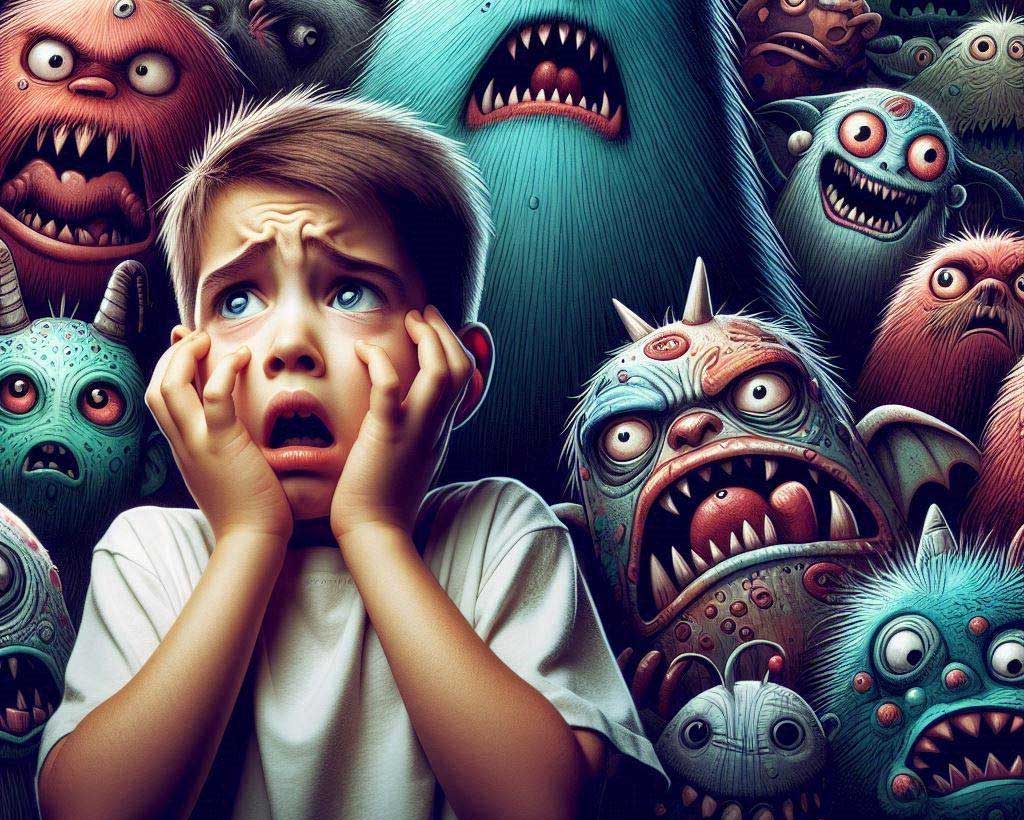 There are many monsters behind the boyvand he is afraid - pixikidzone.com