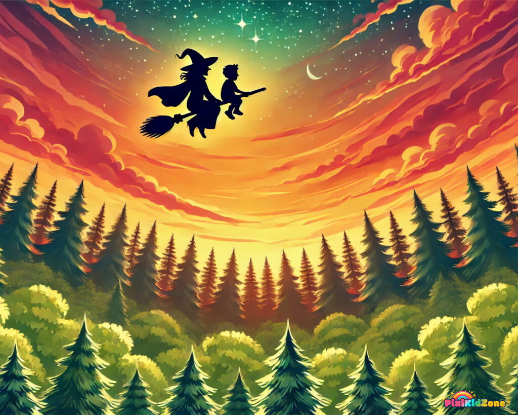 The witch takes the little boy away - pixikidzone.com