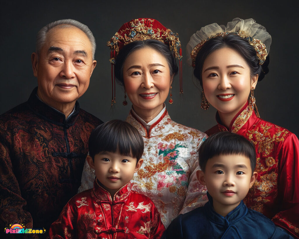 Traditional Chinese family - pixikidzone.com