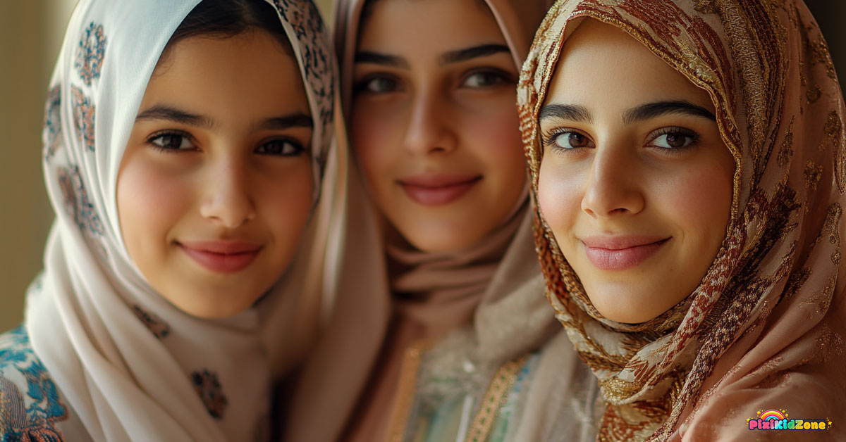 Arab women in beautiful clothing - pixikidzone.com