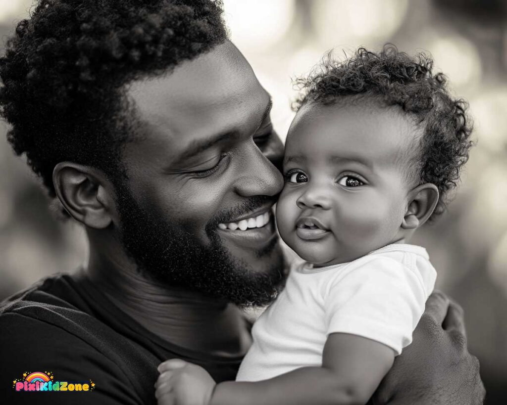 Growth Spurt 5 Months - Father holding his baby