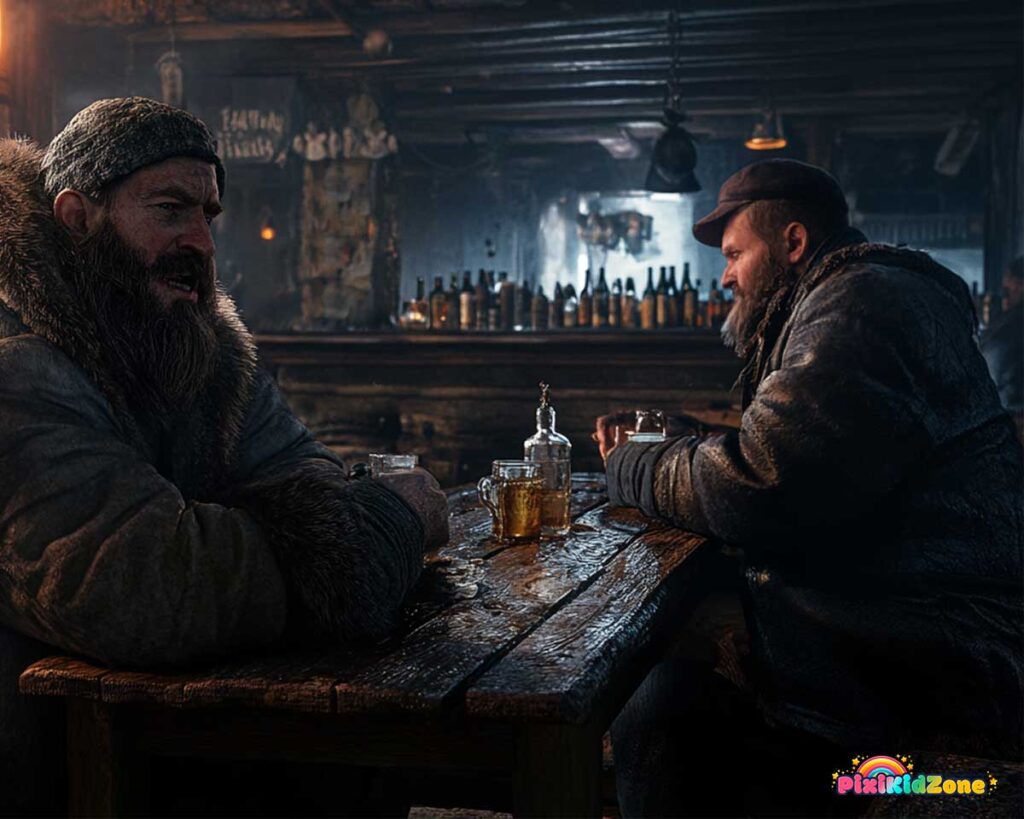 Swear Words in Russian - Siberian workers talking in a bar